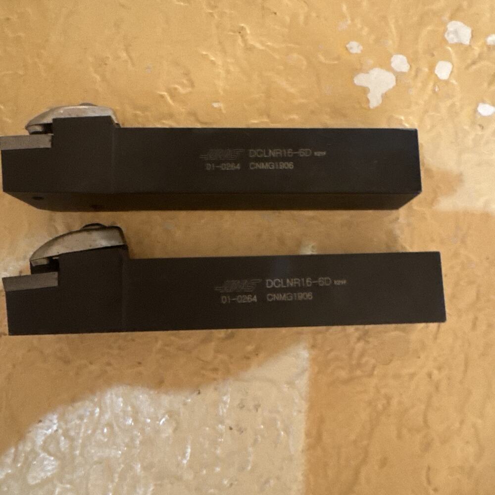 (2) Haas DCLNR16-6D Turning Tool Holders 1" Shank CNMG 1906 Used Lot